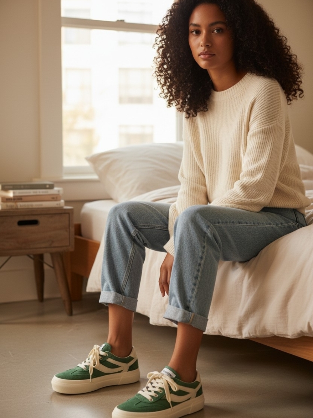 Sam Edelman Simone Suede Low-Top Sneakers with Cream Trim